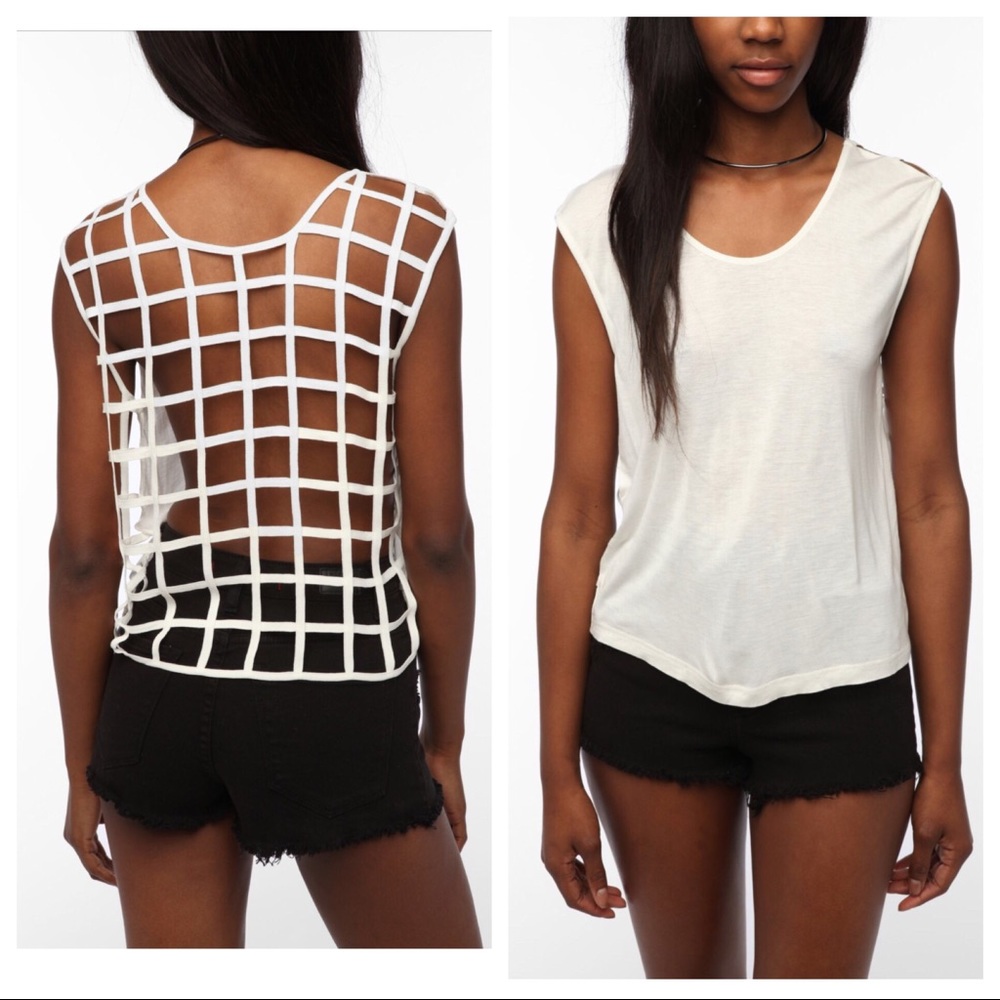 Caged Back Crop Top - Silence & Noise